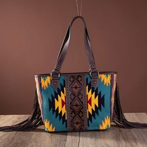 Montana West Aztec Tapestry Large Tote Bag Purse Shoulder Concealed Carry
